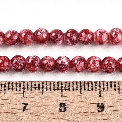 Baking Painted Glass Beads Strands DGLA-N003-4mm-A02-1