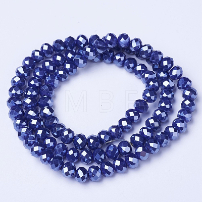 Electroplate Glass Beads Strands X-EGLA-A034-P4mm-A11-1