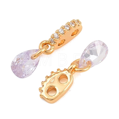 SHEGRACE Brass Micro Pave Cubic Zirconia Charms XGRQ5K166-824G-B-1
