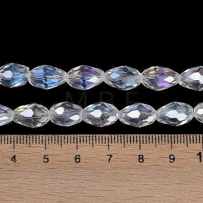 Transparent Electroplate Glass Beads Strands EGLA-N013-T6mm-B01-1