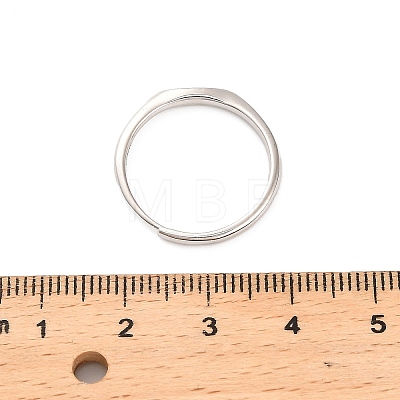 Rhodium Plated 925 Sterling Silver Adjustable Rings RJEW-S397-01P-03-1