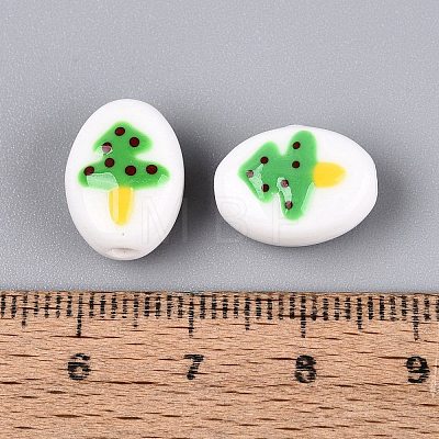 Christmas Handmade Porcelain Ceramic Beads PORC-Q005-07A-1