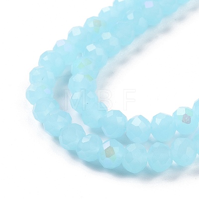 Electroplate Glass Beads Strands EGLA-A034-J6mm-L06-1