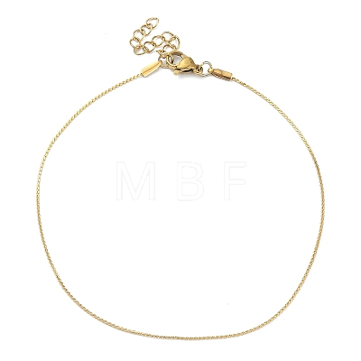 Ion Plating(IP) 304 Stainless Steel Serpentine Chain Anklet LS-AJEW-D059-01G-1