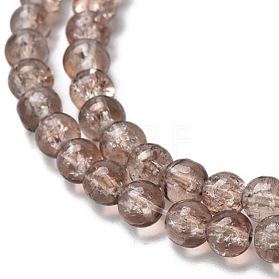 Crackle Glass Beads Strands CCG-Q001-4mm-07-1