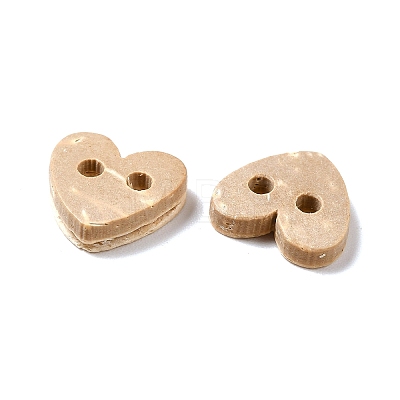 Carved 2-hole Basic Sewing Button Shaped in Heart NNA0YZA-1