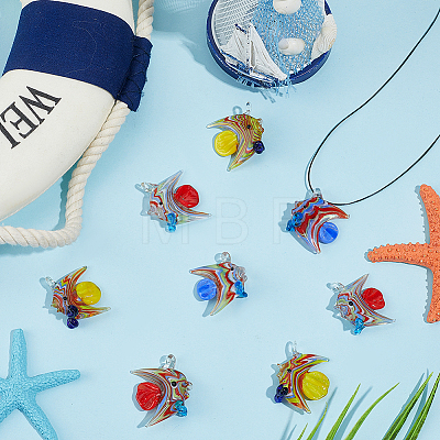 12Pcs 3 Colors Glass Pendants FIND-OC0014-31-1