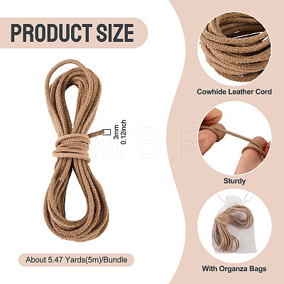 1Pc Cowhide Leather Cord WL-TA0001-11D-1