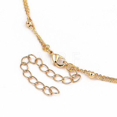 Brass Double Layer Necklaces NJEW-JN02941-01-1