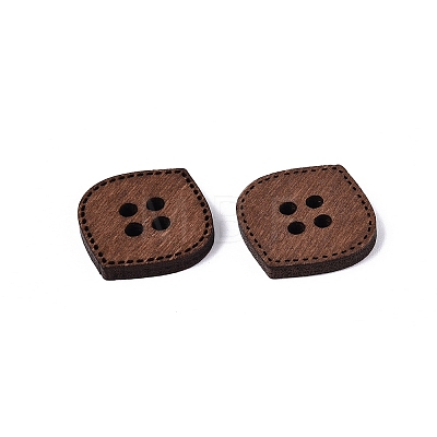 4-Hole Oval Wood Buttons BUTT-Q046-11B-1