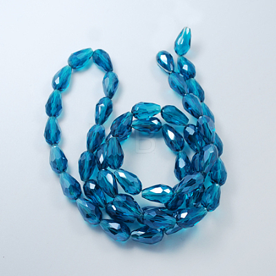Electroplate Glass Beads Strands EGLA-R008-11x8mm-4-1