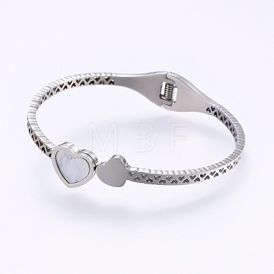 304 Stainless Steel Bangles BJEW-P223-13P-1