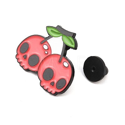 Cherry Skull Enamel Pins LS-JEWB-C048-02C-EB-1