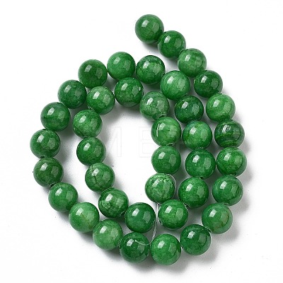 Natural Mashan Jade Round Beads Strands G-D263-10mm-XS13-1