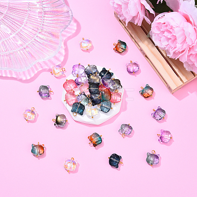 10Pcs Glass Pendants PALLOY-YW00061-01-1