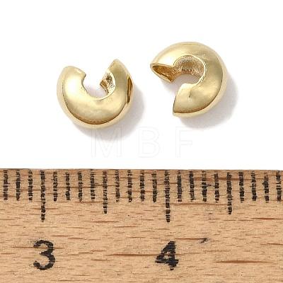 Brass Crimp Bead Cover KK-K383-07D-G-1