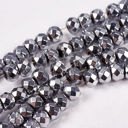 Electroplate Non-magnetic Synthetic Hematite Beads Strands G-J160-C-01-1