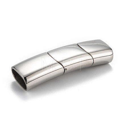 Tarnish Resistant 316 Surgical Stainless Steel Magnetic Clasps with Glue-in Ends STAS-F269-04P-1