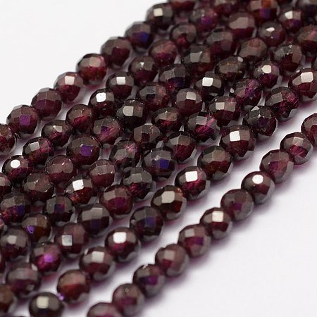 Natural Garnet Beads Strands LS-G-F460-28-1