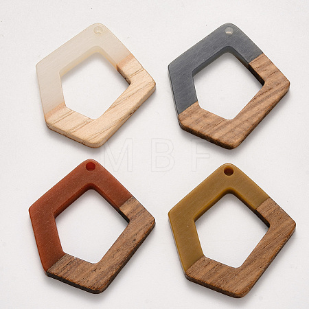 Resin & Wood Pendants RESI-S384-004A-1