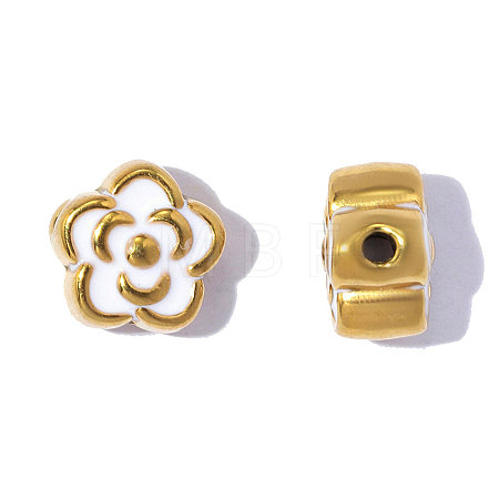 304 Stainless Steel with Enamel Beads SA-OY001-05G-01-1