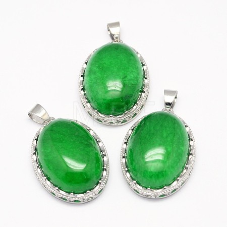 Natural Dyed & Heated Malaysia Jade Pendants X-G-D851-19-1