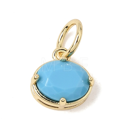 Brass Pave Cubic Zirconia Charms KK-CBA960E-09A-G-1