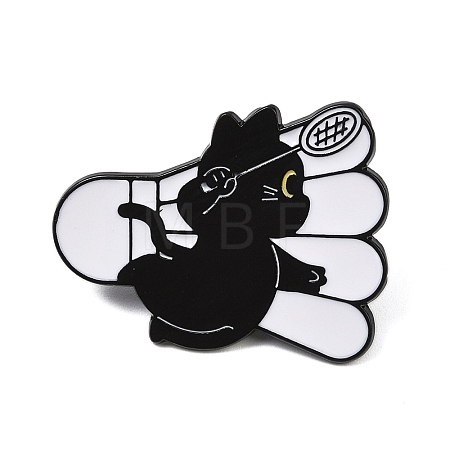 Cat with Badminton Sport Enamel Pins LS-JEWB-I052-05EB-02-1