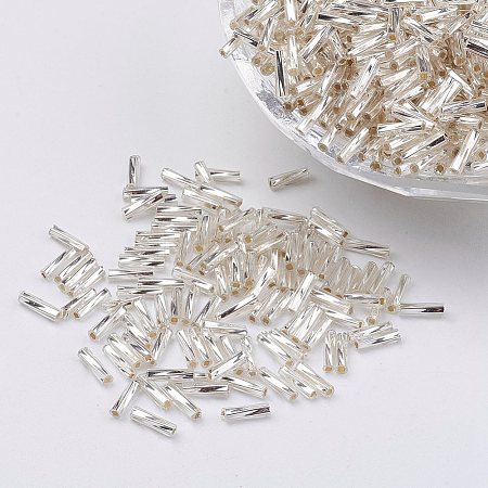 Glass Twisted Bugle Beads SEED-E002-12mm-821#-1