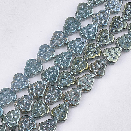 Electroplate Glass Beads Strands X-EGLA-T017-05C-1