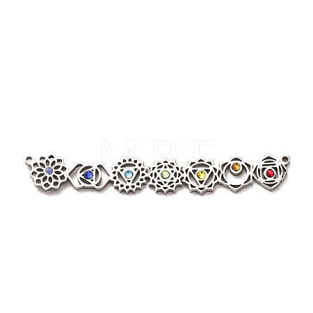Chakra 304 Stainless Steel Big Pendants STAS-F367-15A-P-1