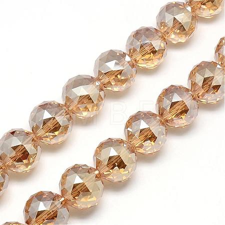 Electroplate Glass Bead Strands EGLA-S137-05-1