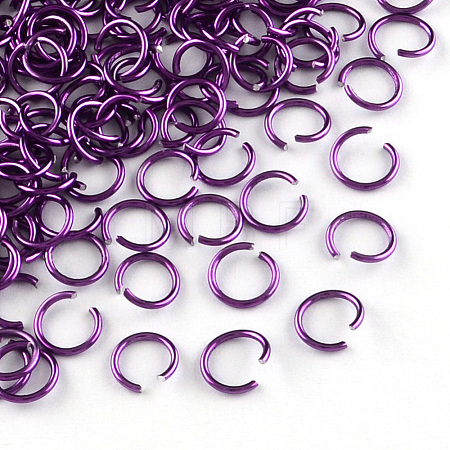 Aluminum Wire Open Jump Rings X-ALUM-R005-0.8x6-11-1