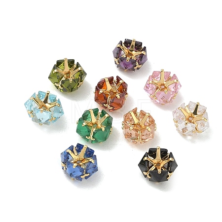 Brass & Glass Beads GL-CBA12D7-02G-1