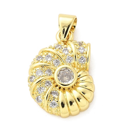 Brass Micro Pave Cubic Zirconia Pendants KK-S511-04B-G-1