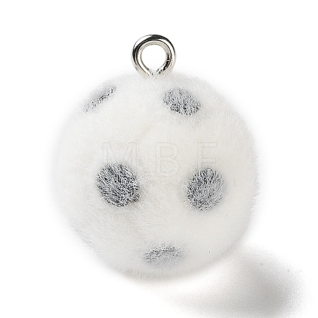 Flocking Opaque Sports Theme Resin Pendants LS-RESI-D017-01C-P-1