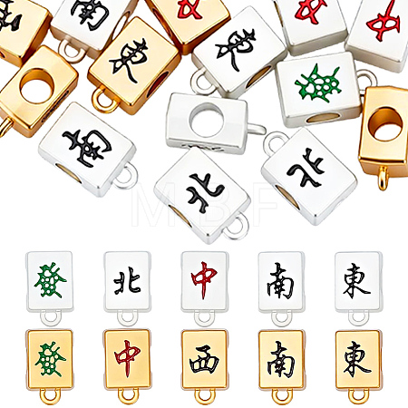 20Pcs 10 Styles Alloy Enamel Pendant Bails FIND-NB0007-51-1