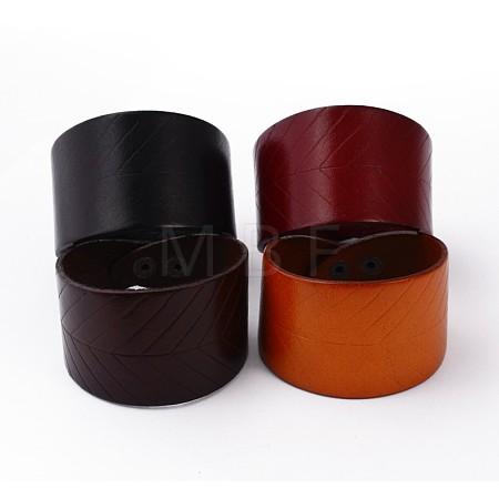 Leather Wide Bands BJEW-N269-07-1