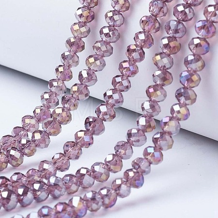 Electroplate Glass Beads Strands EGLA-A034-T2mm-B10-1