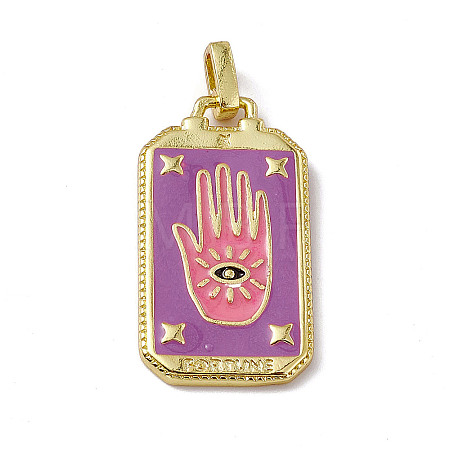 Alloy Enamel Pendants ENAM-D042-01K-1