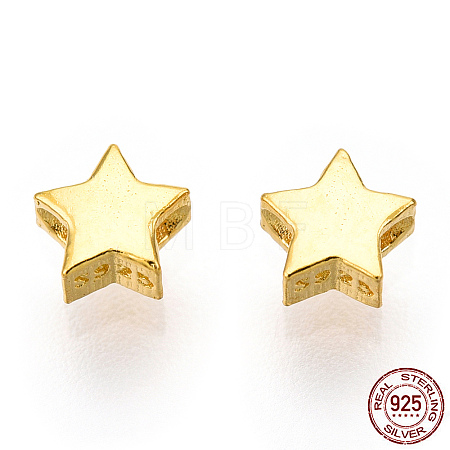 925 Sterling Silver Beads STER-T004-76G-1