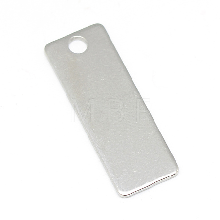 Tarnish Resistant 304 Stainless Steel Stamping Blank Tag Pendants STAS-T008-119-1