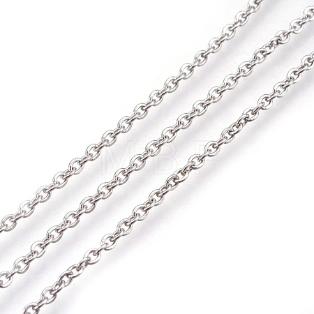 Tarnish Resistant 304 Stainless Steel Cable Chains CHS-R002-0.5mm-1
