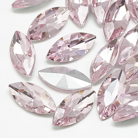 Pointed Back Glass Rhinestone Cabochons RGLA-T083-9x18mm-10-1