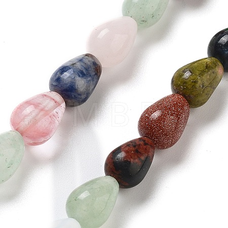 Natural & Synthetic Mixed Gemstone Beads Strands G-B106-A30-01-1