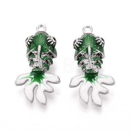 Brass Enamel Pendants KK-T071-27P-01-1