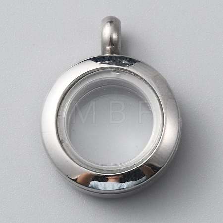 304 Stainless Steel Locket Pendants STAS-WH0044-13A-P-1