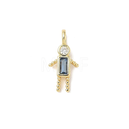 Brass Micro Pave Cubic Zirconia Pendants ZIRC-I356-17G-A08-1