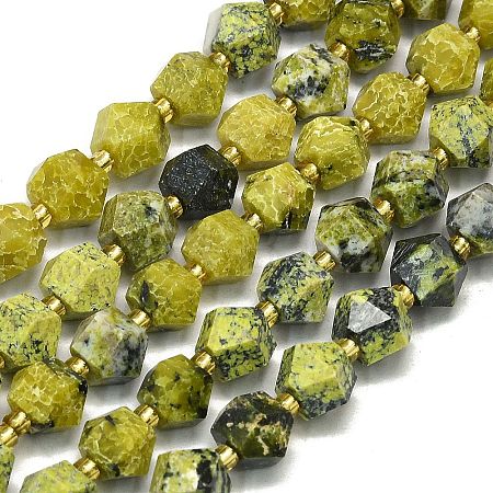 Natural Yellow Turquoise(Jasper) Beads Strands G-I376-A39-01-1