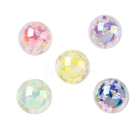 Transparent UV Plating Acrylic Beads PACR-Z002-01A-1